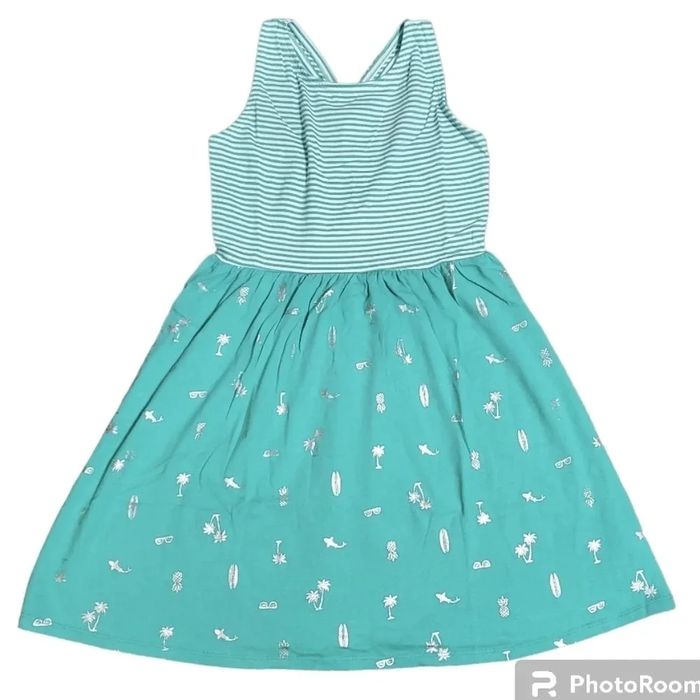 NWT Gymboree Girls Surf Stripe Dress L 10/12